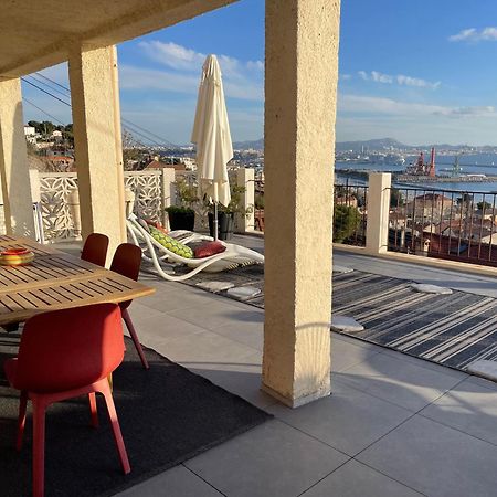 Superbe Terrasse Avec Vue Panoramique Sur La Mer Марсель Экстерьер фото