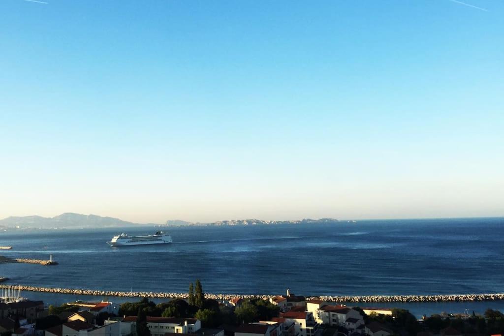 Superbe Terrasse Avec Vue Panoramique Sur La Mer Марсель Экстерьер фото
